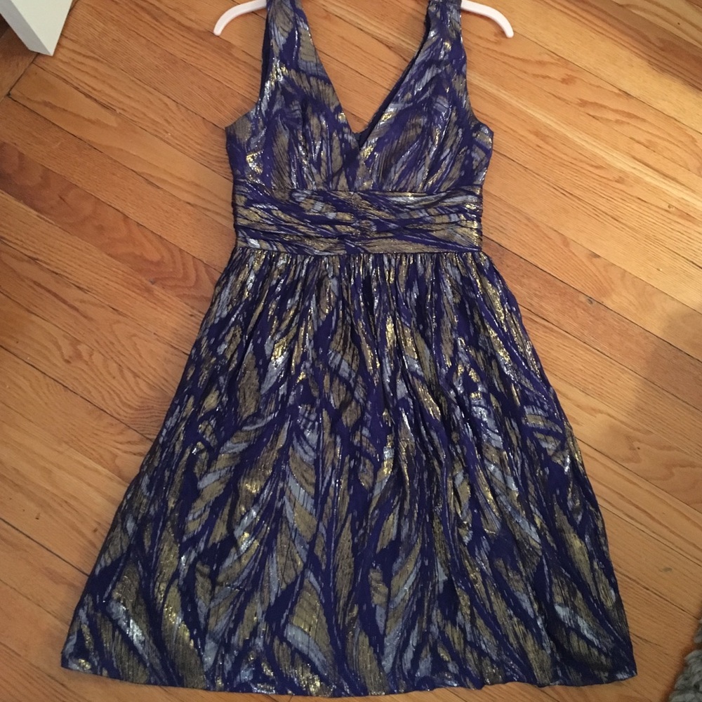 Trina Turk Metallic Party Dress